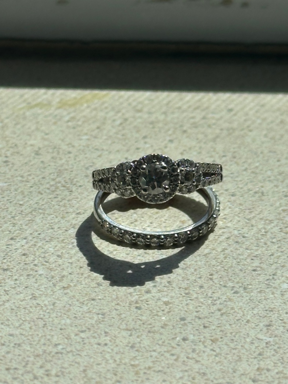 Helzberg Limited Edition 2 ct. tw. Diamond Three-Stone Engagement Ring And band